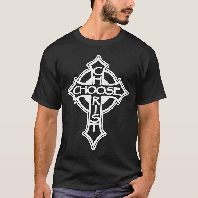 Wählen Sie Christus-Schwarzes T-Shirt (Vorderseite)
