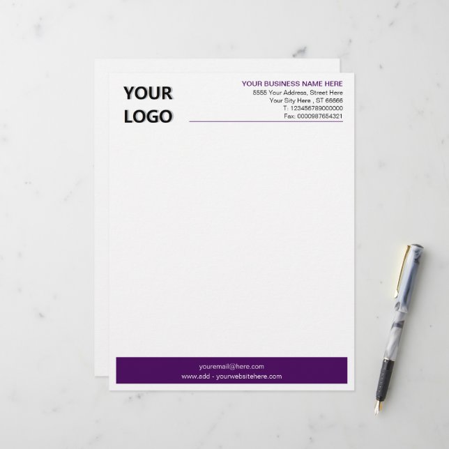 Wählen Sie "Colors Business Office Letterhead" mit Briefbogen (Vorderseite/Rückseite Beispiel)