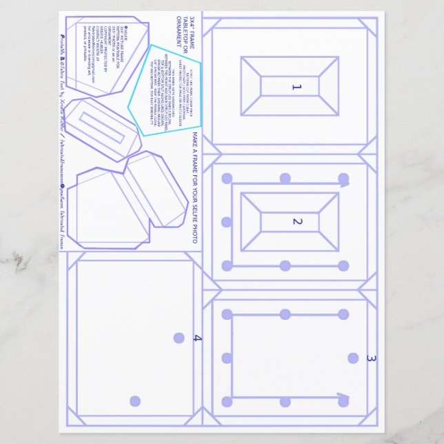 Wählen Sie das Tabellenrahmenmuster für 2x3"-Foto  (Vorderseite)