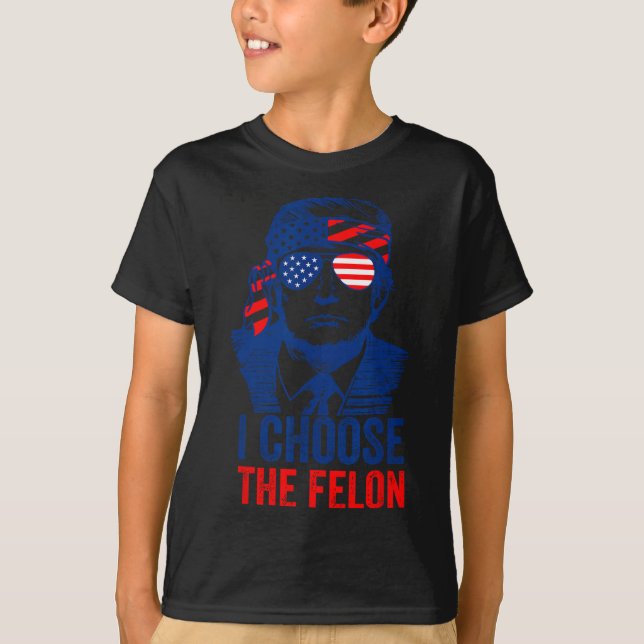 Wählen Sie den Felon Donald Trump 2024 Election Am T-Shirt (Vorderseite)