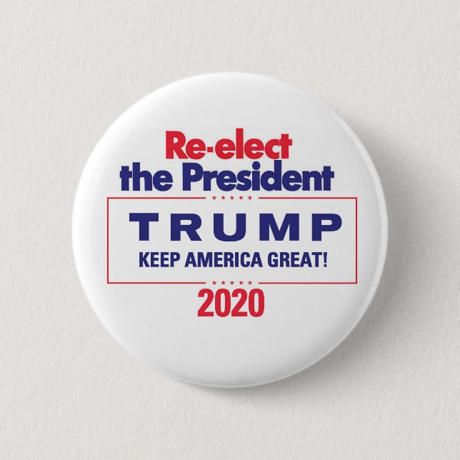 Wählen Sie den Präsidenten TRUMP 2020 wieder Button (Vorderseite)