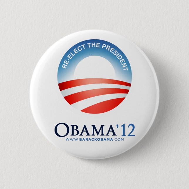 Wählen Sie den Präsidenten wieder: Knopf Obama Button (Vorderseite)