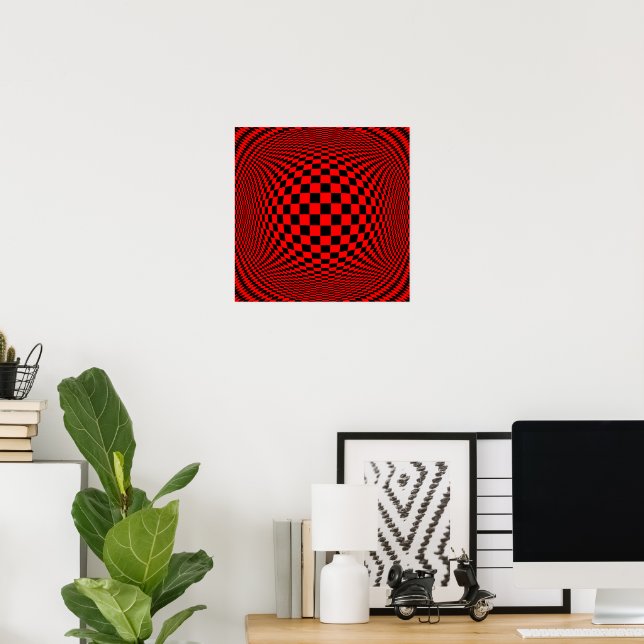 Wählen Sie die Hintergrundfarbe Op Art Poster (Heimbüro)