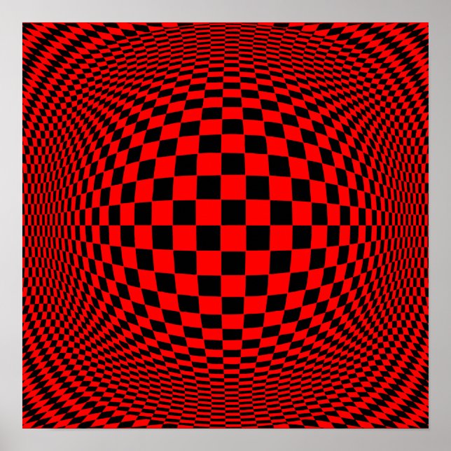 Wählen Sie die Hintergrundfarbe Op Art Poster (Vorne)