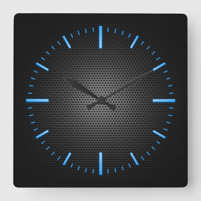 Wählen Sie die RGBY-Messeeffekt-Uhr für die Farbe  Quadratische Wanduhr (Vorderseite)