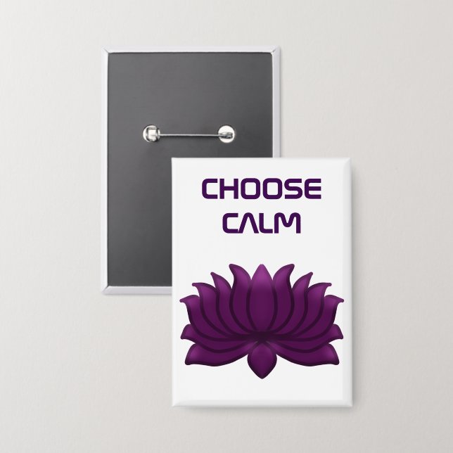 Wählen Sie die ruhige violette Lotusblume  Button (Vorderseite/Rückseite)