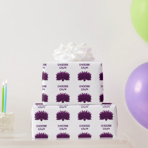 Wählen Sie die ruhige violette Lotusblume Geschenkpapier