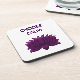 Wählen Sie die ruhige violette Lotusblume Getränkeuntersetzer