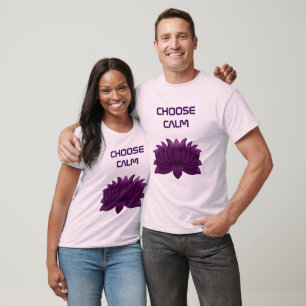 Wählen Sie die ruhige violette Lotusblume T-Shirt