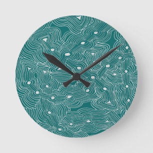 Wählen Sie eine beliebige Farbe Abstrakt Inspirier Runde Wanduhr