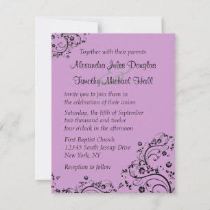 Wählen Sie eine Farbe zurück Blumenzwiebeln Wirbel Einladung