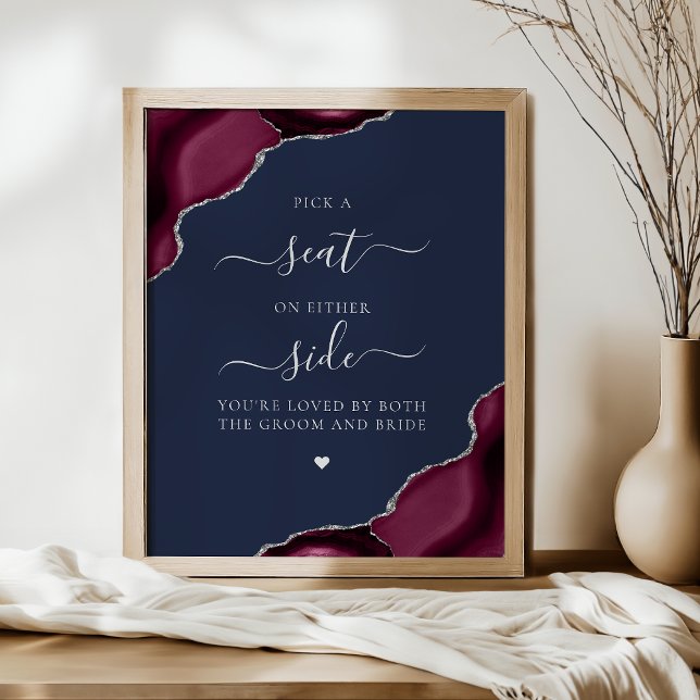 Wählen Sie eine Seat Burgundy Agate Silver Navy Ho Poster (Von Creator hochgeladen)