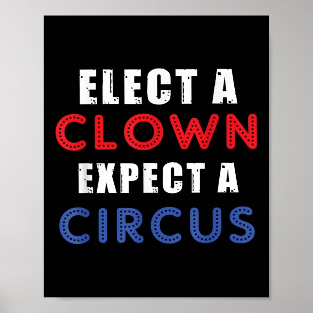 Wählen Sie einen Clown, der ein Circus Design-Anti Poster (Vorne)