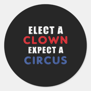 Wählen Sie einen Clown, der ein Circus Design-Anti Runder Aufkleber