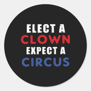 Wählen Sie einen Clown, der ein Circus Design-Anti Runder Aufkleber
