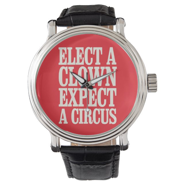 Wählen Sie einen Clown, der von einem Zirkus gegen Armbanduhr (Vorderseite)