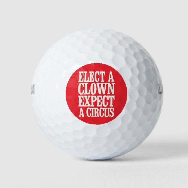 Wählen Sie einen Clown, der von einem Zirkus gegen Golfball (Vorderseite)