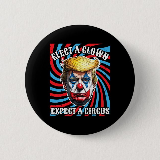 Wählen Sie einen Clown erwarten einen Circus Anti- Button (Vorderseite)