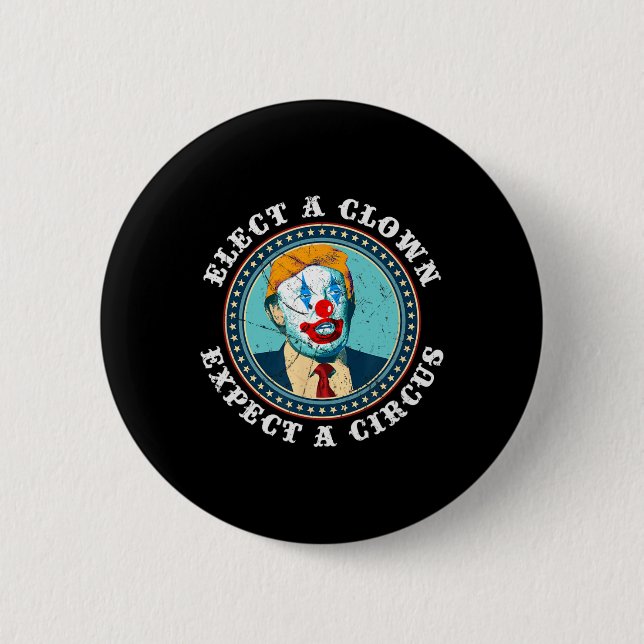 Wählen Sie einen Clown erwarten einen Circus T Shi Button (Vorderseite)