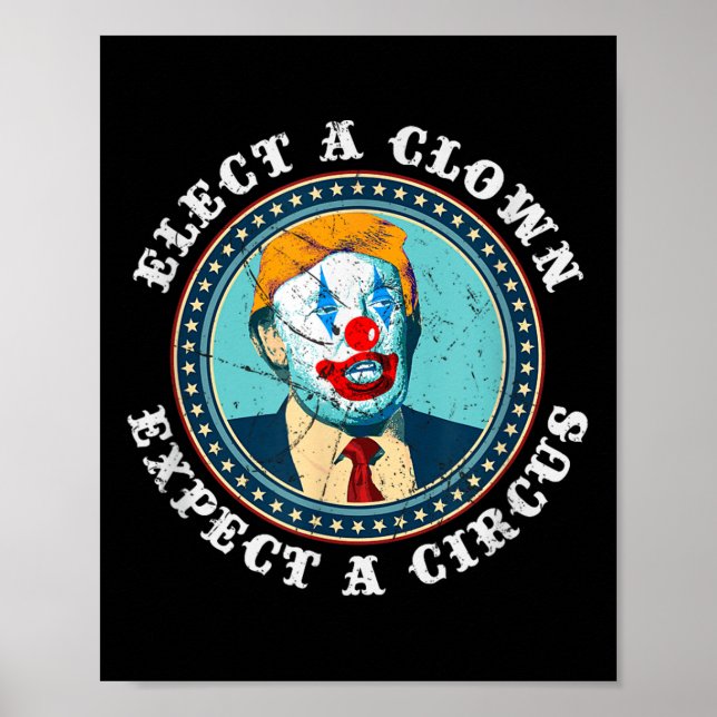 Wählen Sie einen Clown erwarten einen Circus T Shi Poster (Vorne)