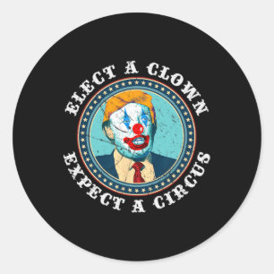 Wählen Sie einen Clown erwarten einen Circus T Shi Runder Aufkleber