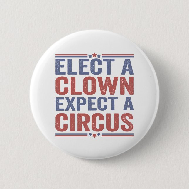 Wählen Sie einen Clown Erwarten Sie ein Circus Fun Button (Vorderseite)