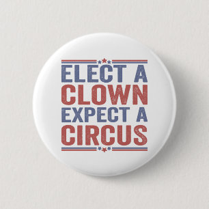 Wählen Sie einen Clown Erwarten Sie ein Circus Fun Button