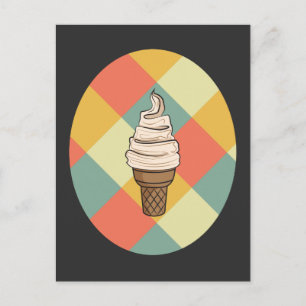 Wählen Sie einen Geschmack: Retro Ice Creme Cone V Postkarte