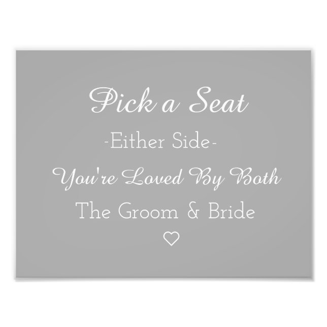 Wählen Sie einen Platz auf beiden Seiten aus Fotodruck (Vorne)