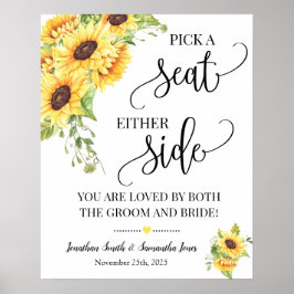 Wählen Sie einen Platz auf beiden Seiten der Hochz Poster