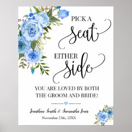 Wählen Sie einen Platz auf beiden Seiten der Hochz Poster