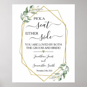 Wählen Sie einen Platz auf beiden Seiten der Hochz Poster