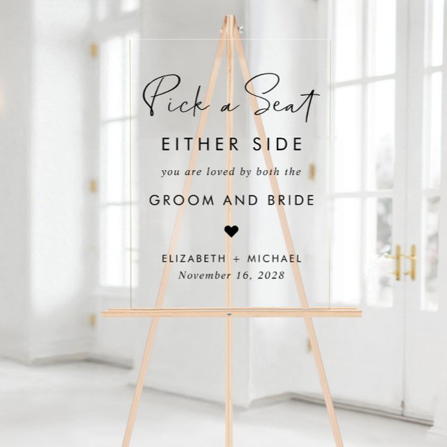 Wählen Sie einen Platz auf jeder Seite für Hochzei Acrylschild (Von Creator hochgeladen)
