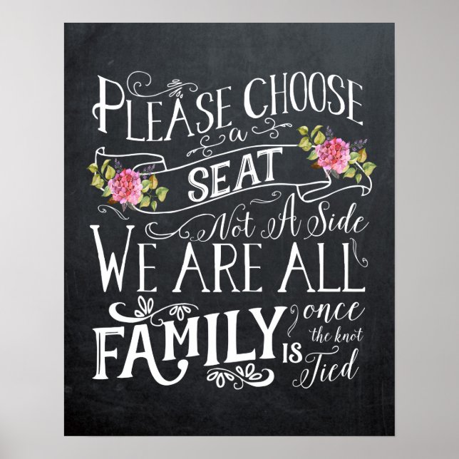 Wählen Sie einen Platz, der keine Hochzeitsfeier i Poster (Vorne)