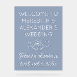 Wählen Sie einen Platz, der keine Seite ist, eine Acrylschild