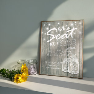 Wählen Sie einen Platz nicht eine Seite Hochzeit S Poster