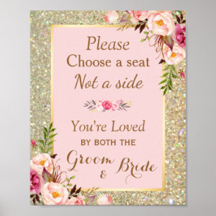 Wählen Sie einen Platz und keine Seite aus   Gold  Poster