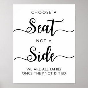 Wählen Sie einen Sitzplatz für Hochzeiten Modern Poster