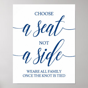 Wählen Sie einen Sitzplatz für Hochzeitssachen, di Poster