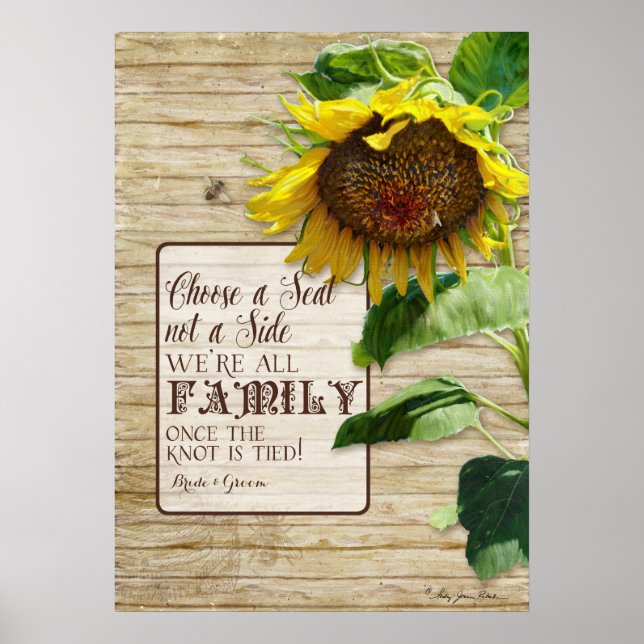 Wählen Sie einen Sitzplatz, nicht ein Nebenheirats Poster (Vorne)