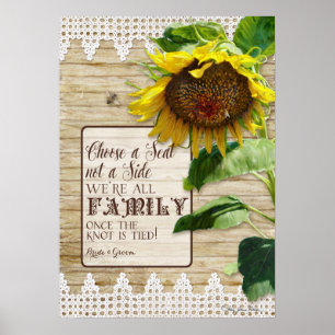 Wählen Sie einen Sitzplatz und kein Side Family We Poster