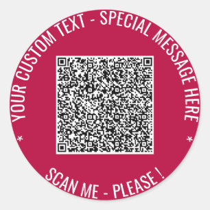 Wählen Sie Farbe für Ihren QR-Code Benutzerdefinie Runder Aufkleber
