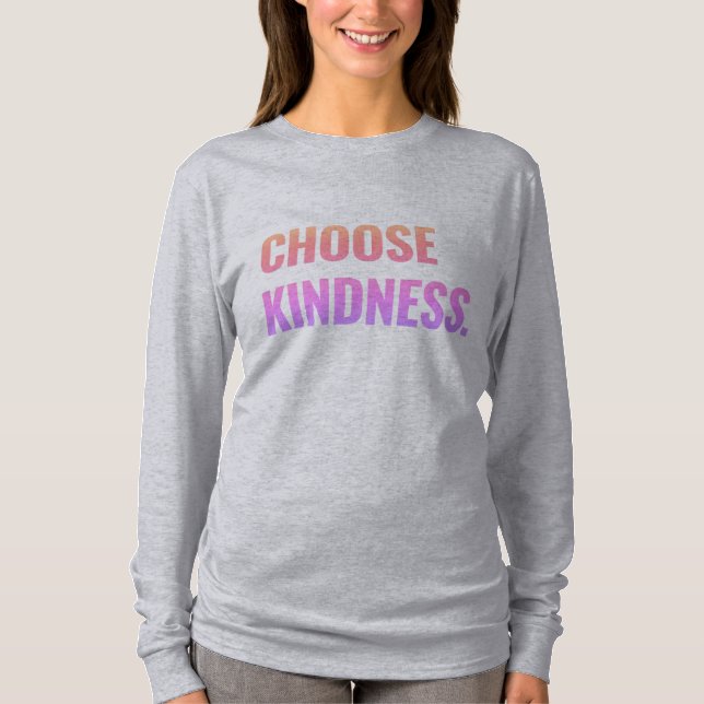 Wählen Sie Freundness Comfy Long Sleeved T-Shirt (Vorderseite)