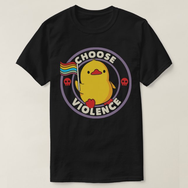 Wählen Sie Gewalt Pride Duck by Tobe Fonseca T-Shirt (Design vorne)