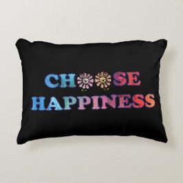 Wählen Sie Glück Rainbow Dekokissen