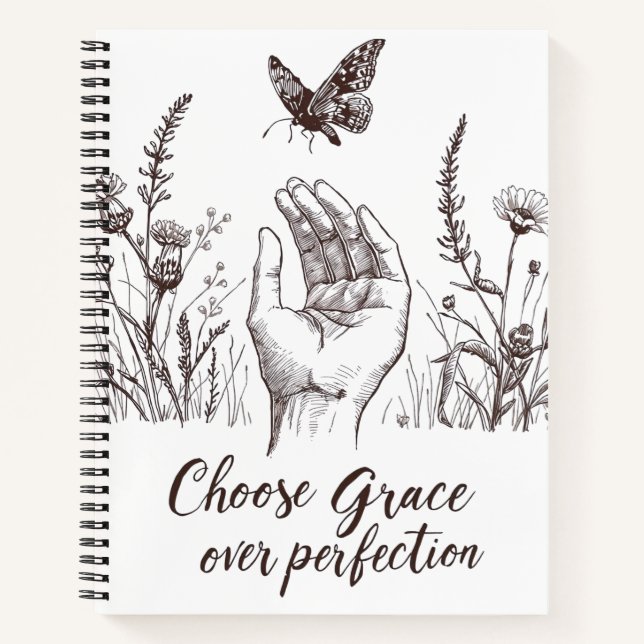 Wählen Sie Grace Over Perfection aus Notizbuch (Vorderseite)