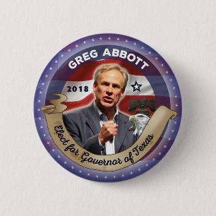 Wählen Sie Greg Abbott für Gouverneur von Texas Button