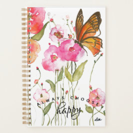 Wählen Sie Happy Butterfly Garden Spiral Planner Planer