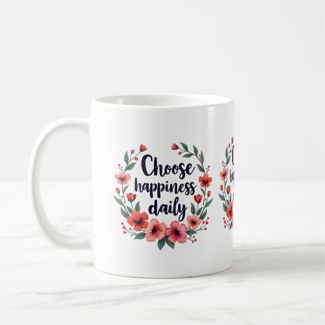 Wählen Sie Happy Daily Floral Wreath Kaffeetasse (Links)