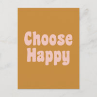 Wählen Sie Happy Inspirational Retro Typografy Yel